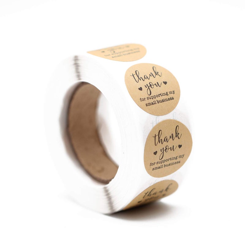 Yoget 1.5''Thank You for Supporting My Small Business Sticker, Thank You Stickers, 500 Labels Per Roll - Image 2